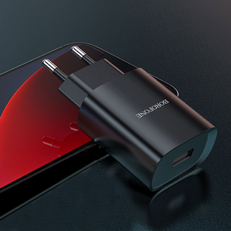Сетевое зарядное устройство BOROFONE BN1 Innovative 1xUSB, 2.1A, черный фото