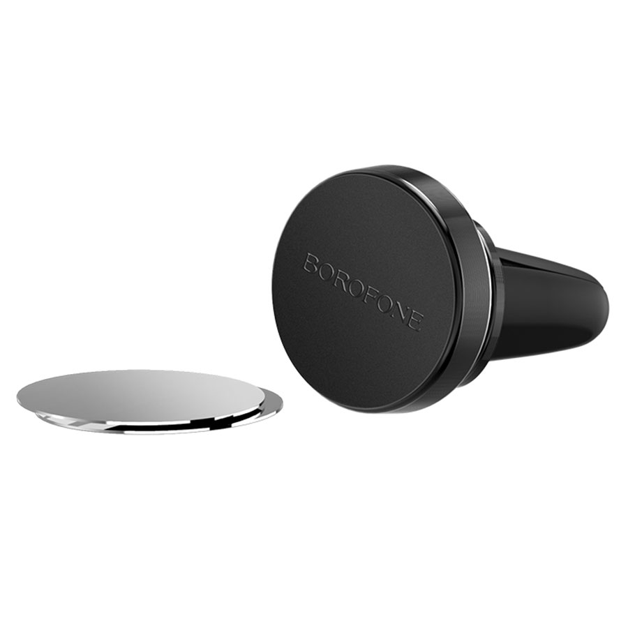 Автомобильный держатель BOROFONE BH6 Platinum, магнитный, на воздуховод, черный фото