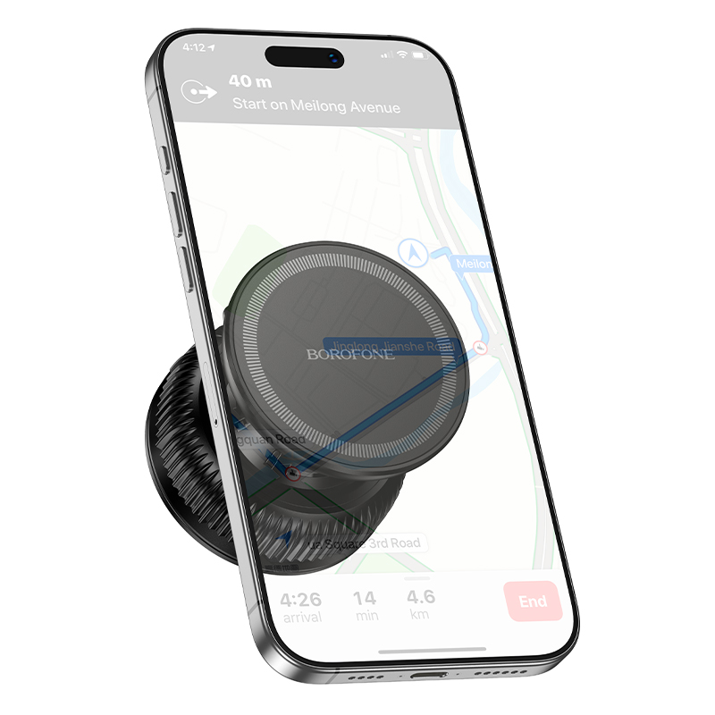 Автомобильный держатель BOROFONE BH139 Rider, магнитный, на приборная панель/лобовое стекло, черный фото