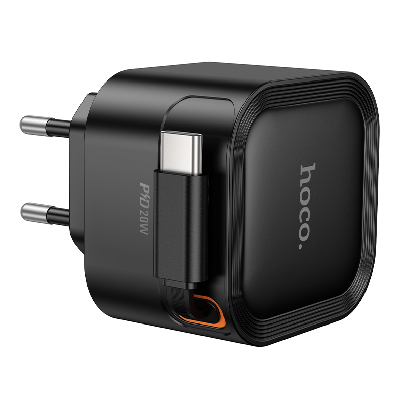 Сетевое зарядное устройство HOCO C153A Changer 1xUSB-C, 20W, черный фото