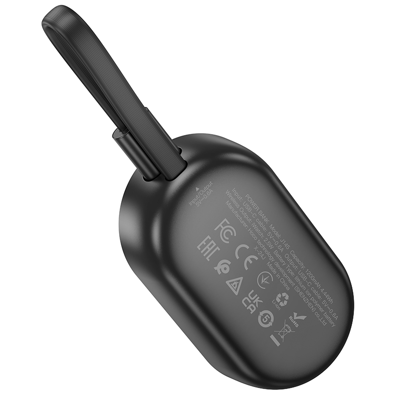 Портативный аккумулятор HOCO J145 Whale, для Apple watch, 2.5W, 1200 мА⋅ч, черный фото