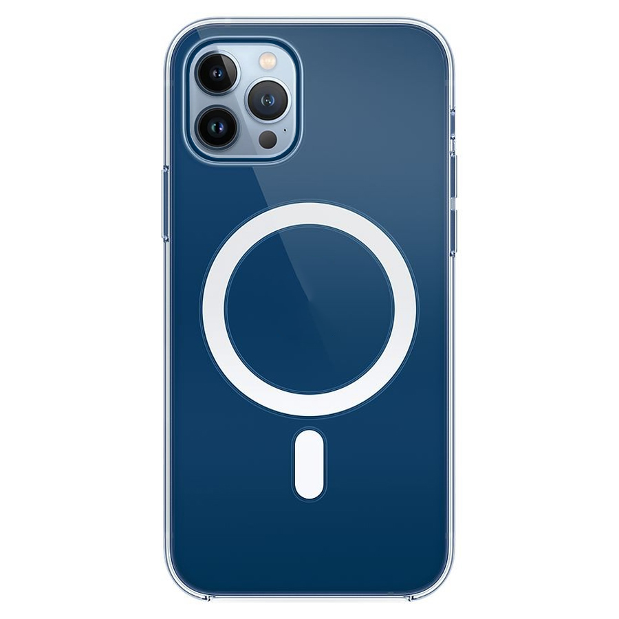 Чехол Clear Case пластиковый with MagSafe и Анимация для iPhone 12 Pro Max 6.7", прозрачный фото