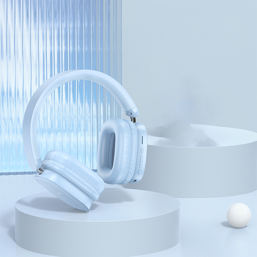 Беспроводные наушники накладные HOCO W51 Delightful, Bluetooth, синий фото