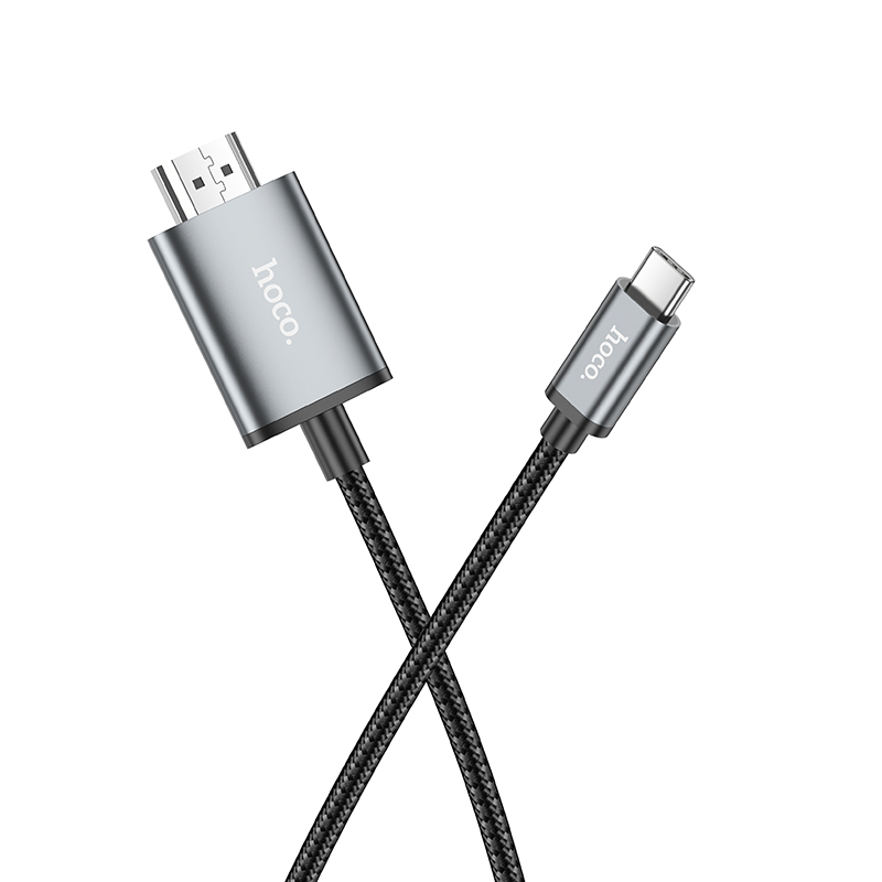 Видеокабель HOCO UA27 4K HDMI (m) - Type-C (m), 2 м, серый металлик фото