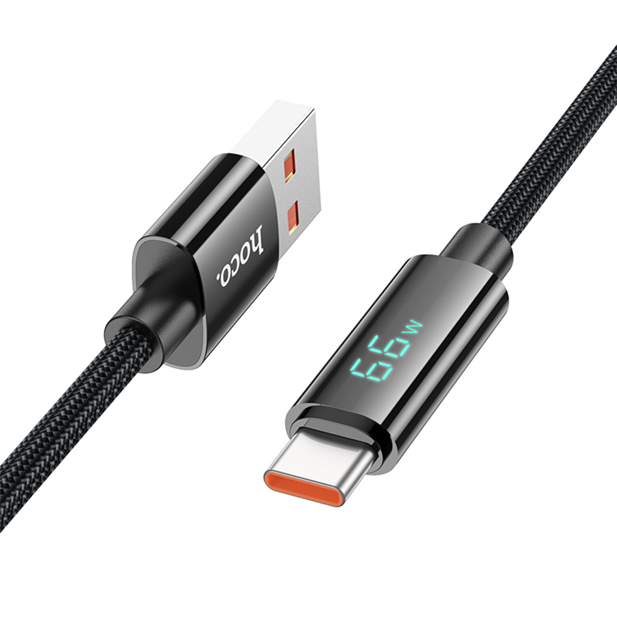 Кабель USB HOCO U125 Benefit USB - Type-C, 5A, 1.2 м, черный фото