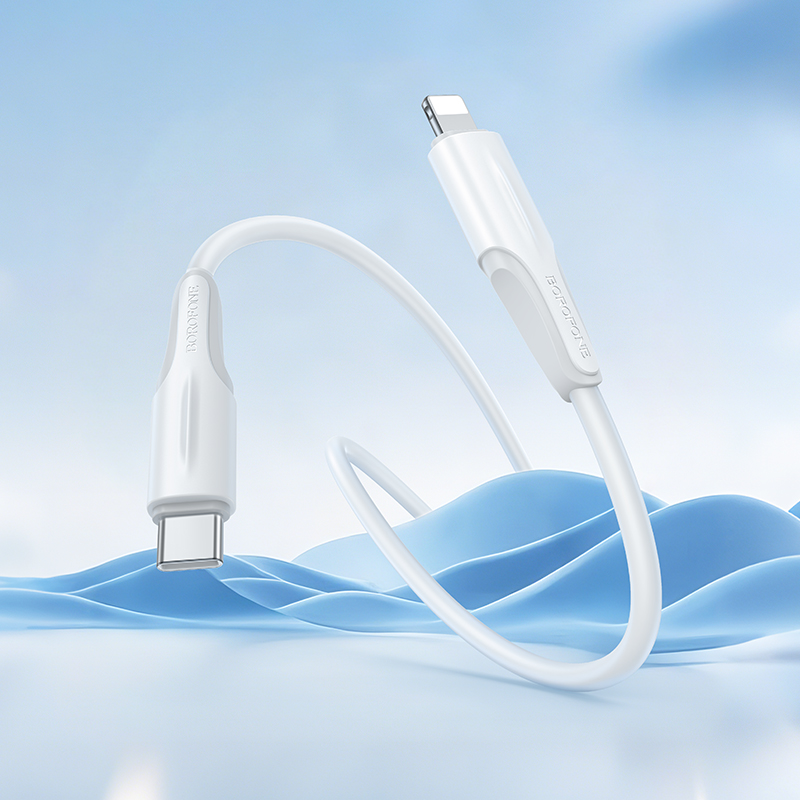 Кабель USB-C BOROFONE BX119 New Type-C - Lightning, 27W, 1 м, белый фото