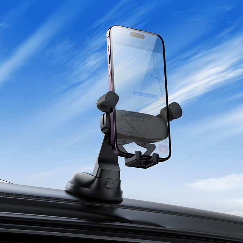 Автомобильный держатель HOCO H67 Gamble , зажимной, на приборную панель, черный фото