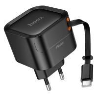 Сетевое зарядное устройство HOCO C153A Changer 1xUSB-C, 20W, черный фото