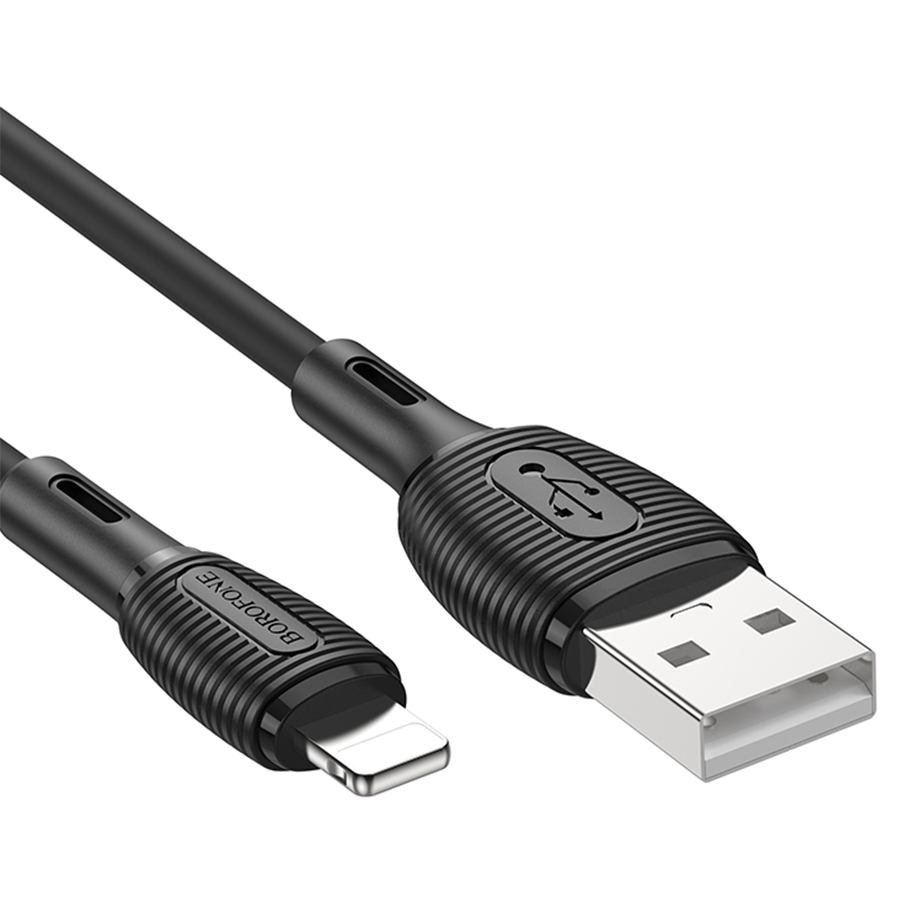 Кабель USB BOROFONE BX86 Advantage USB - Lightning, 2.4А, 1 м, черный оптом недорого с доставкой Кабель USB BOROFONE BX86 Advantage USB - Lightning, 2.4А, 1 м, черный фото