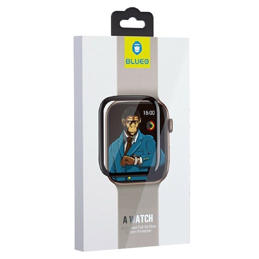 Защитное стекло BLUEO для Apple Watch, Full Glue 3D, 41mm, прозрачный+черная рамка фото
