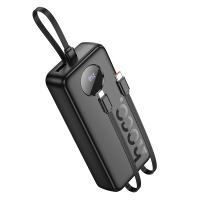 Портативный аккумулятор HOCO J132A Sabio, встроенный кабель Lightning + Type-C, 22.5W, 20000 мА⋅ч, черный фото