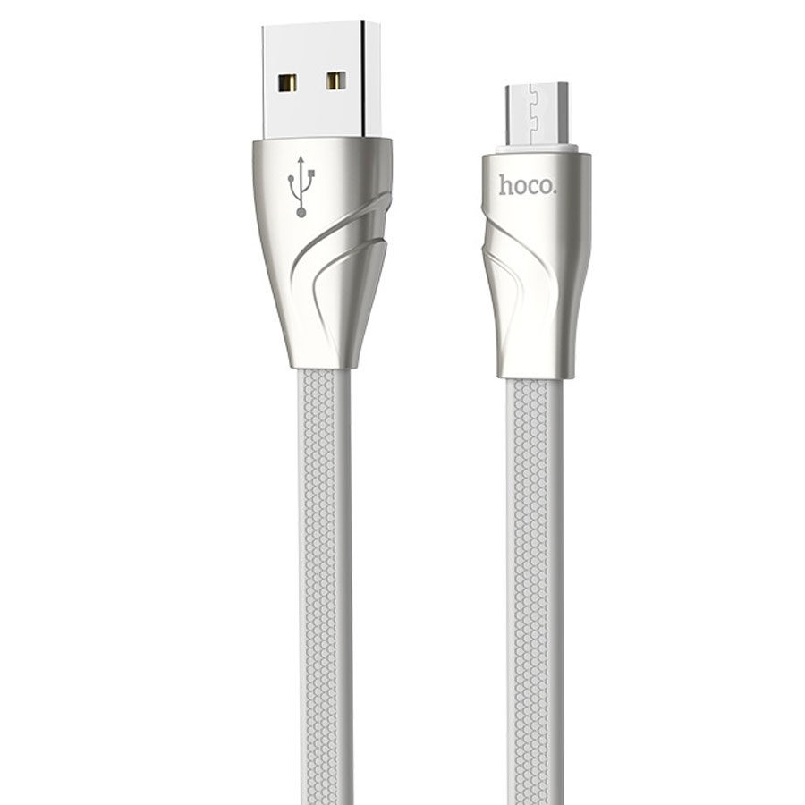 Кабель USB HOCO U57 Twisting USB - MicroUSB, 2.4А, 1.2 м, белый оптом недорого с доставкой Кабель USB HOCO U57 Twisting USB - MicroUSB, 2.4А, 1.2 м, белый фото