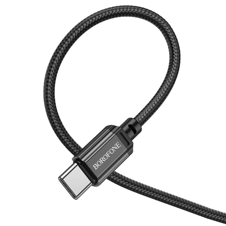Кабель USB-C BOROFONE BX87 Sharp Type-C - Type-C, 3A, 60W, 1 м, черный фото