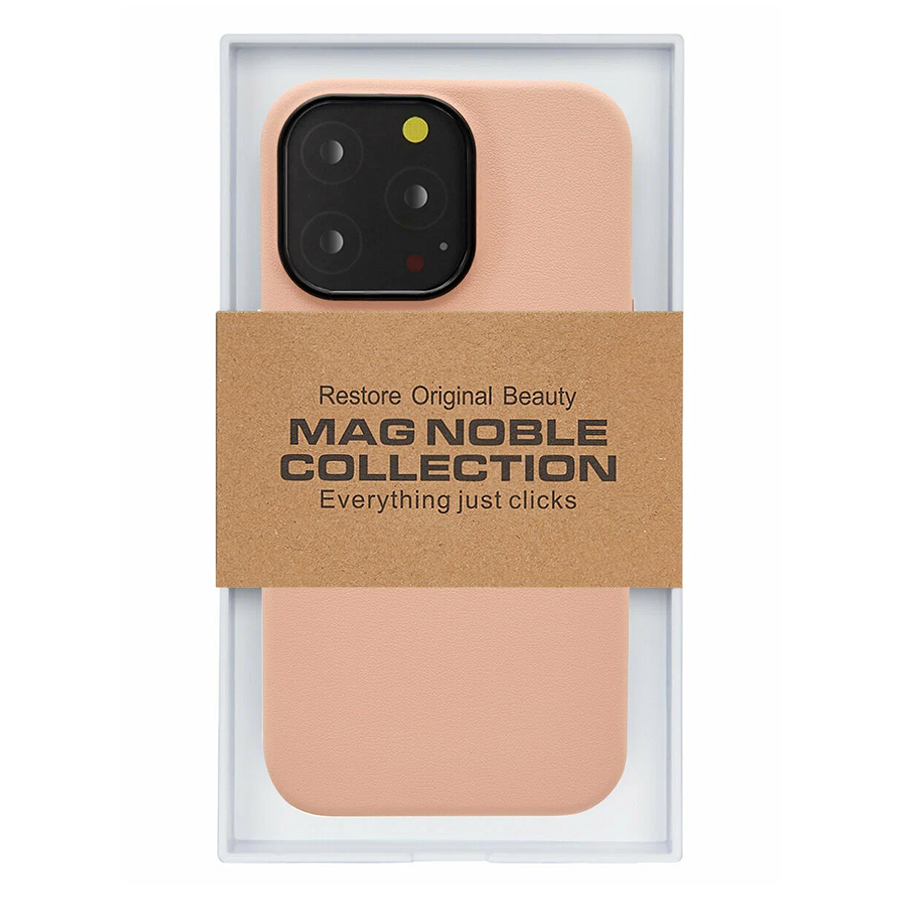 Чехол Leather Case with MagSafe KZDOO Mag Noble Collection для iPhone 13 Pro Max 6.7", пудровый (8) фото