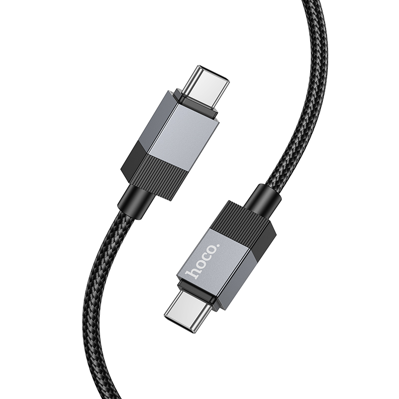 Кабель USB-C HOCO X110 Honorific Type-C - Type-C, 3A, 60W, 1 м, черный фото