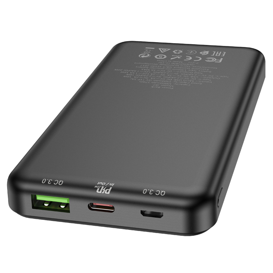 Портативный аккумулятор HOCO J87 Tacker, 10000 мА⋅ч, черный фото