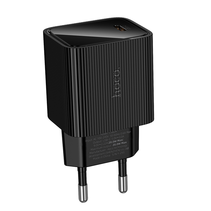 Сетевое зарядное устройство HOCO CS82A Excellent 1xUSB-C, 20W, черный фото