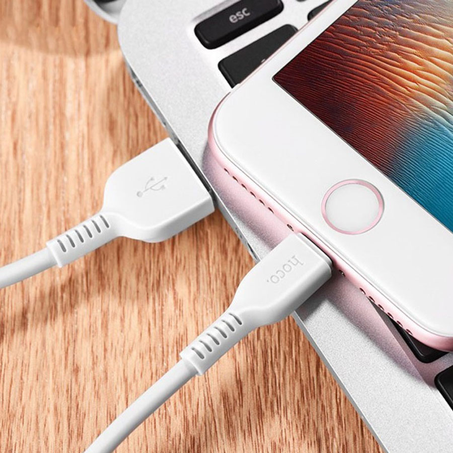 Кабель USB HOCO X20 Flash USB - Lightning, 2.4А, 3 м, белый фото