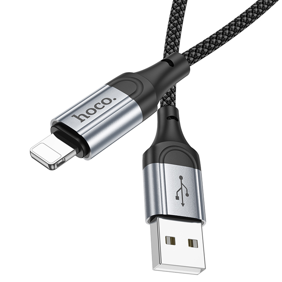 Кабель USB HOCO X102 Fresh USB - Lightning, 2.4А, 1 м, черный оптом недорого с доставкой Кабель USB HOCO X102 Fresh USB - Lightning, 2.4А, 1 м, черный фото