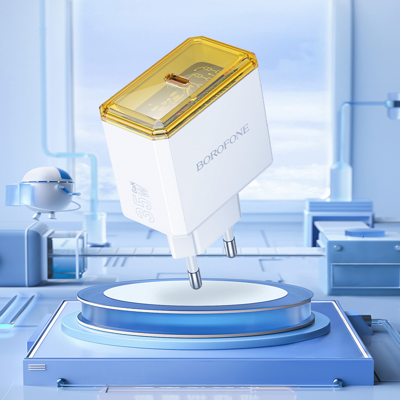 Сетевое зарядное устройство BOROFONE BAS31A Treasure 1xUSB-C с Кабелем Type-C - Lightning, 35W, белый фото