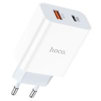 Сетевое зарядное устройство HOCO C97A 1xUSB + 1xUSB-C, 3.0A, 20W, белый фото