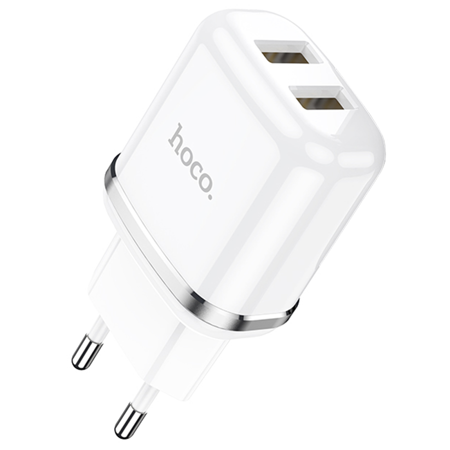 Сетевое зарядное устройство HOCO N4 Aspiring 2xUSB, 2.4A, 10.8W, белый фото
