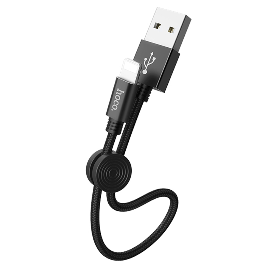 Кабель USB HOCO X35 Premium USB - Lightning, 2.4А, 25 см, черный фото