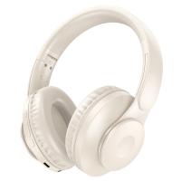 Беспроводные наушники накладные HOCO W45 Enjoy, Bluetooth, кремовый фото