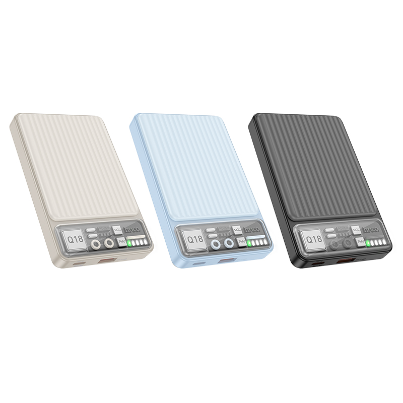 Портативный аккумулятор HOCO Q18 Tourer, с беспроводной зарядкой, 22.5W, 10000 мА⋅ч, черный фото