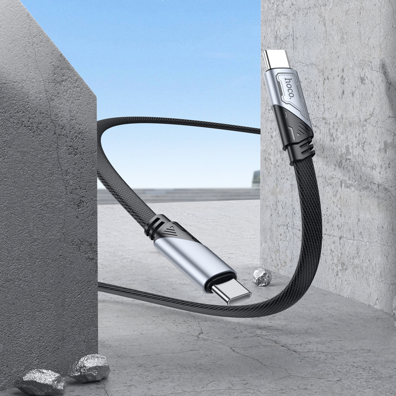 Кабель USB-C HOCO U119 Machine Type-C - Type-C, 3A, 60W, 1.2 м, черный фото