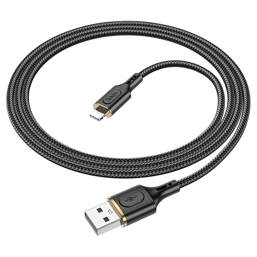 Кабель USB HOCO X95 Goldentop USB - Lightning, 2.4А, 1 м, черный фото