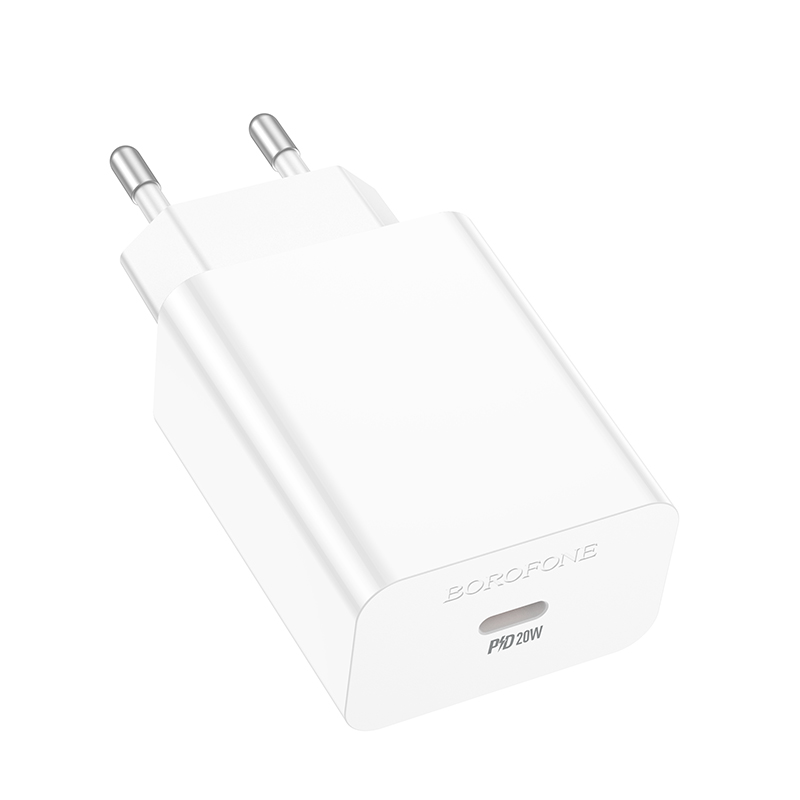 Сетевое зарядное устройство BOROFONE BA21A Prob Long journey 1xUSB-C, 20W, белый фото