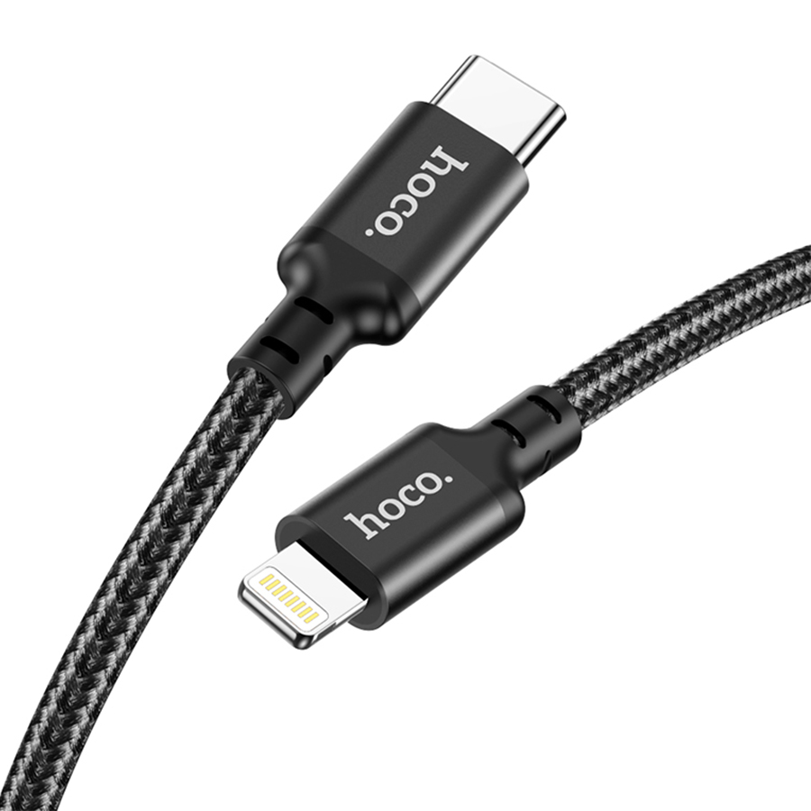 Кабель USB-C HOCO X14 Double speed Type-C - Lightning, 3A, 20W, 2 м, черный фото