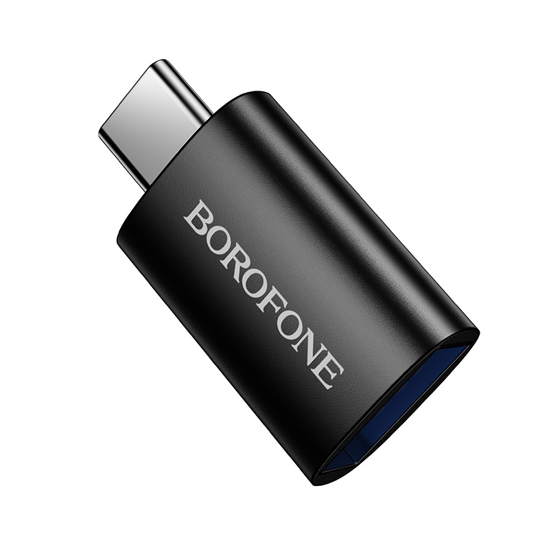 Переходник/Адаптер BOROFONE BV26C Type-C (m) - USB3.0 (f), черный фото