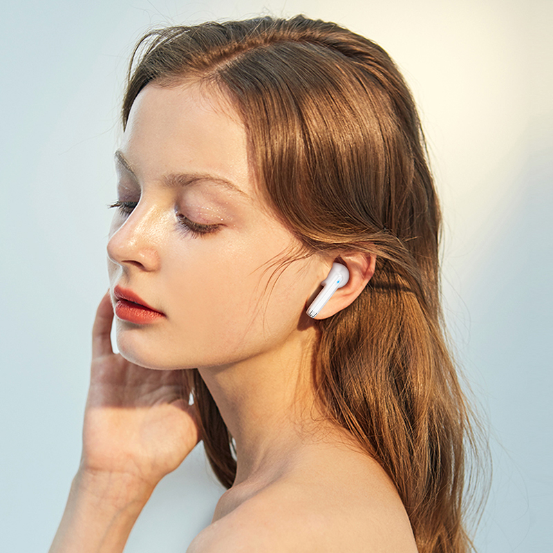 Беспроводные наушники TWS HOCO EQ2 Plus, Bluetooth 5.4, белый фото