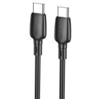 Кабель USB-C BOROFONE BX93 Super power Type-C - Type-C, 3A, 60W, 1 м, черный фото