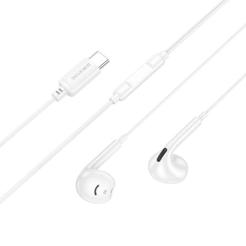 Проводные наушники BOROFONE BM96 Brilliant, Type-C, 1.2 м, белый фото