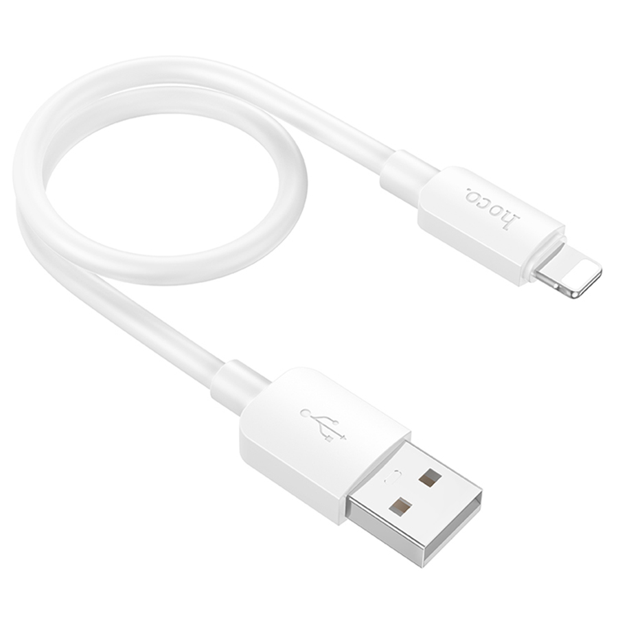 Кабель USB HOCO X96 Hyper USB - Lightning, 2.4А, 25 см, белый фото