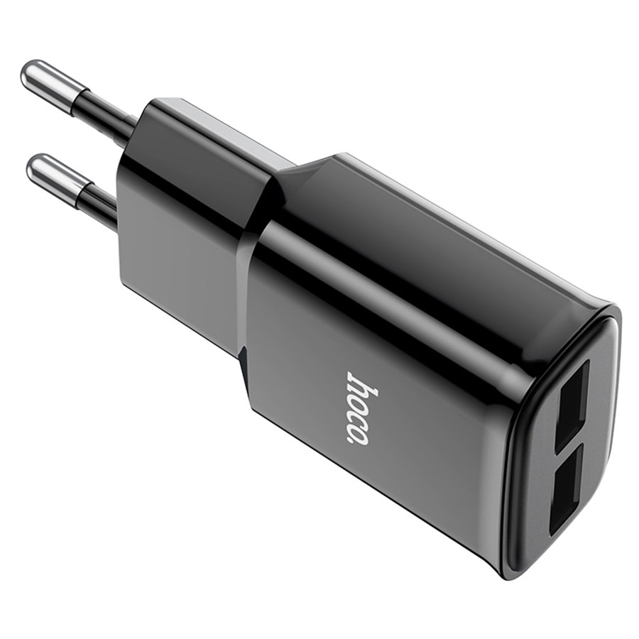 Сетевое зарядное устройство HOCO C88A Star 2xUSB, 2.4A, 10.8W, черный фото
