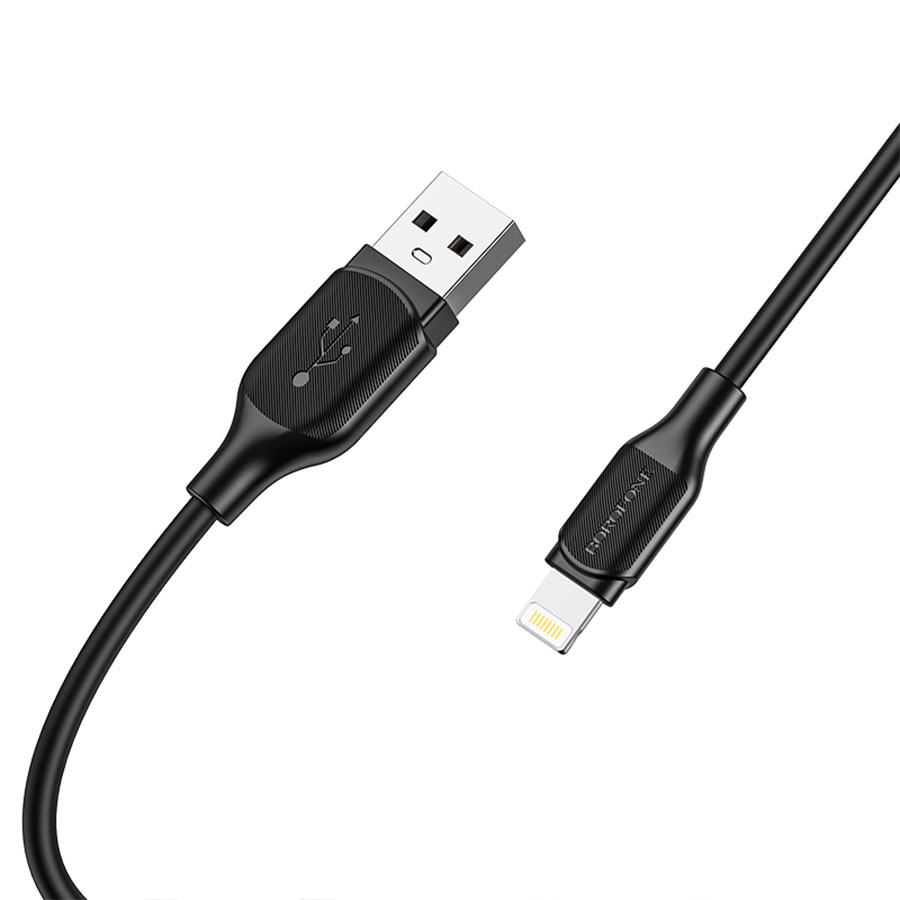 Кабель USB BOROFONE BX42 Encore USB - Lightning, 2.4А, 1 м, черный оптом недорого с доставкой Кабель USB BOROFONE BX42 Encore USB - Lightning, 2.4А, 1 м, черный фото