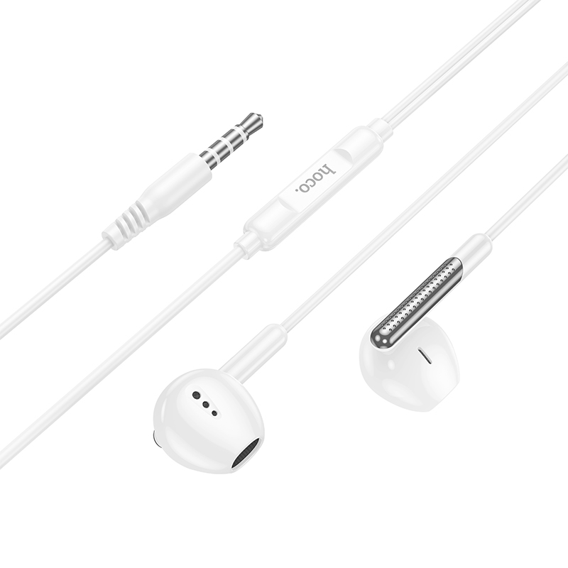 Проводные наушники HOCO M123 Glory, Jack 3.5mm, 1.2 м, белый фото