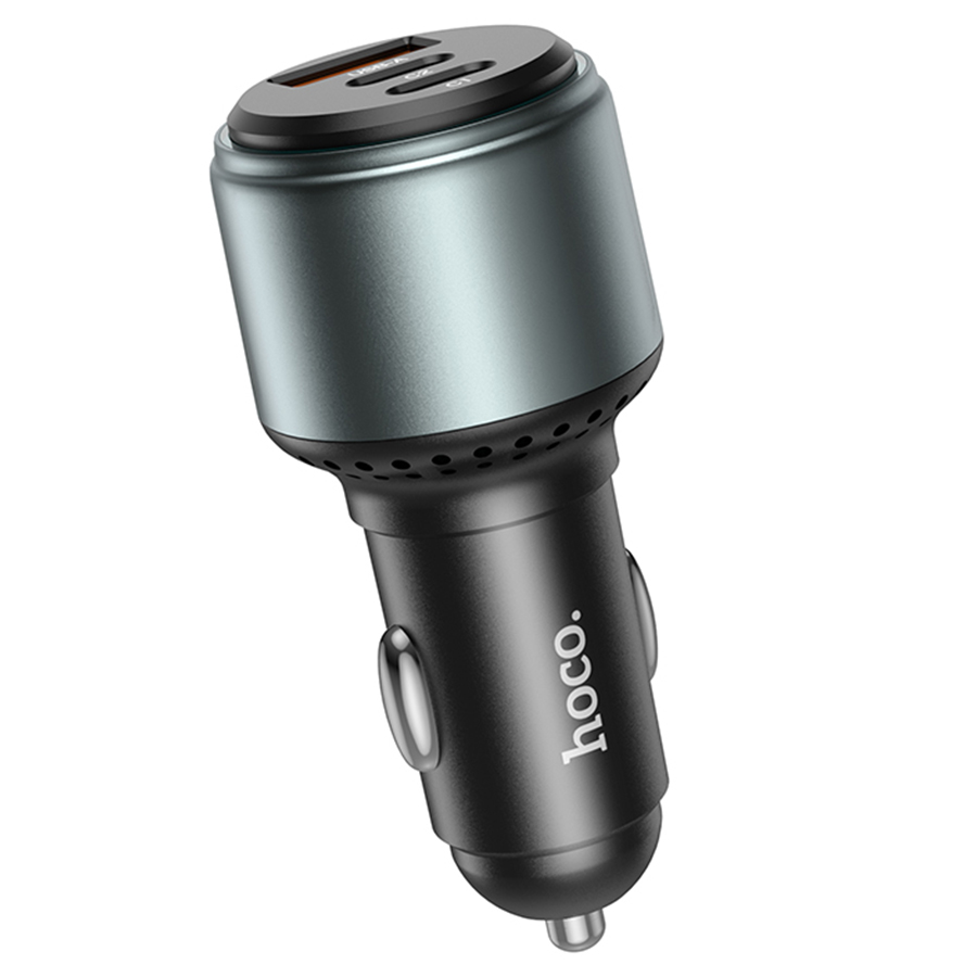 Автомобильное зарядное устройство HOCO NZ9 Galloper, 1xUSB + 2xUSB-C, 95W, черный фото