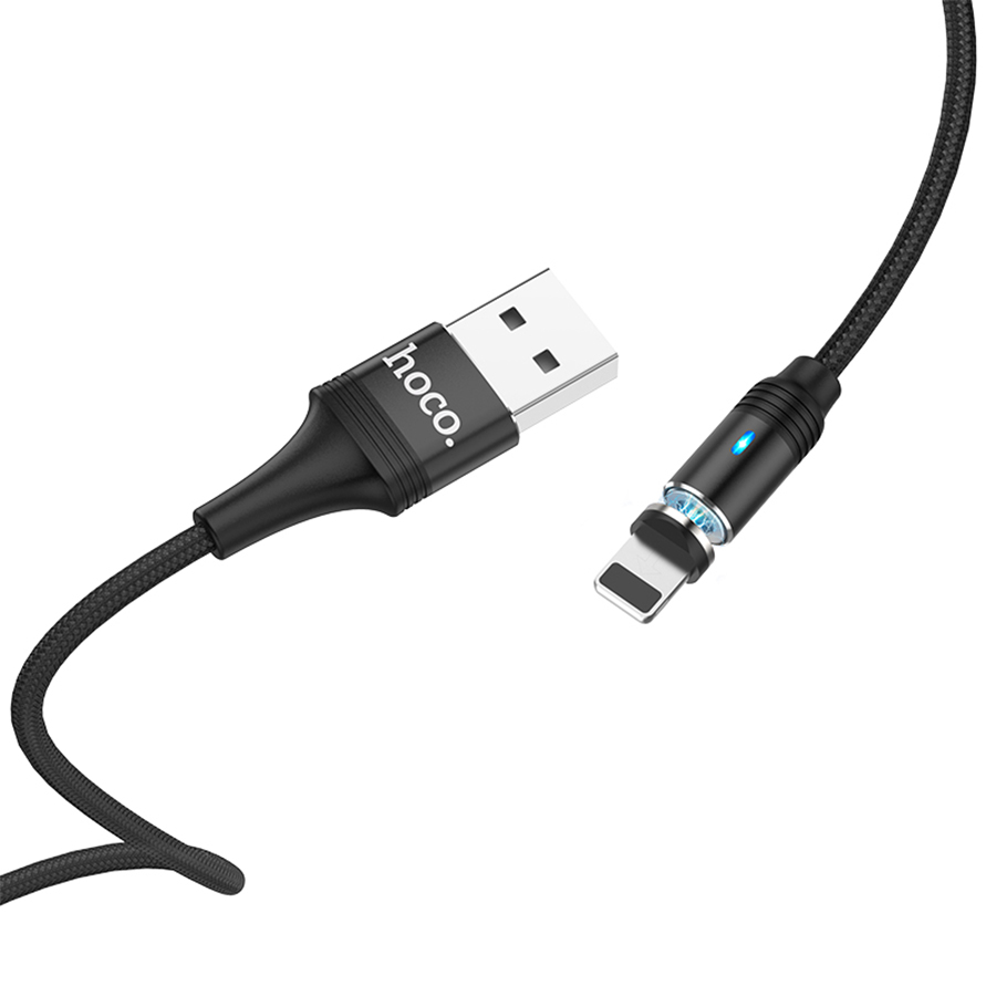 Кабель USB HOCO U76 Fresh magnetic USB - Lightning магнитный, 2А, 1.2 м, черный оптом недорого с доставкой Кабель USB HOCO U76 Fresh magnetic USB - Lightning магнитный, 2А, 1.2 м, черный фото