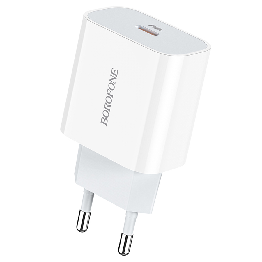Сетевое зарядное устройство BOROFONE BA38A Speedy 1xUSB-C, 3A, 20W, белый фото