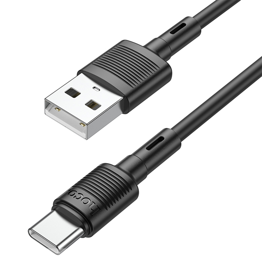 Кабель USB HOCO X83 Victory USB - Type-C, 3A, 1 м, черный фото