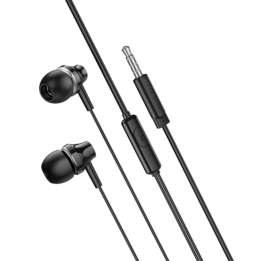 Проводные наушники BOROFONE BM74 Singer, Jack 3.5mm, 1.2 м, черный фото