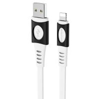 Кабель USB BOROFONE BX35 Carib USB - Lightning, 2.4А, 1 м, белый фото