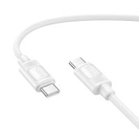 Кабель USB-C HOCO X122 Benefit Type-C - Type-C, 3A, 60W, 1 м, белый фото