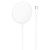 Беспроводное зарядное устройство HOCO CW52 Enjoy magnetic с Кабелем Type-C, 2A, 5W/7.5W/10W/15W, белый фото