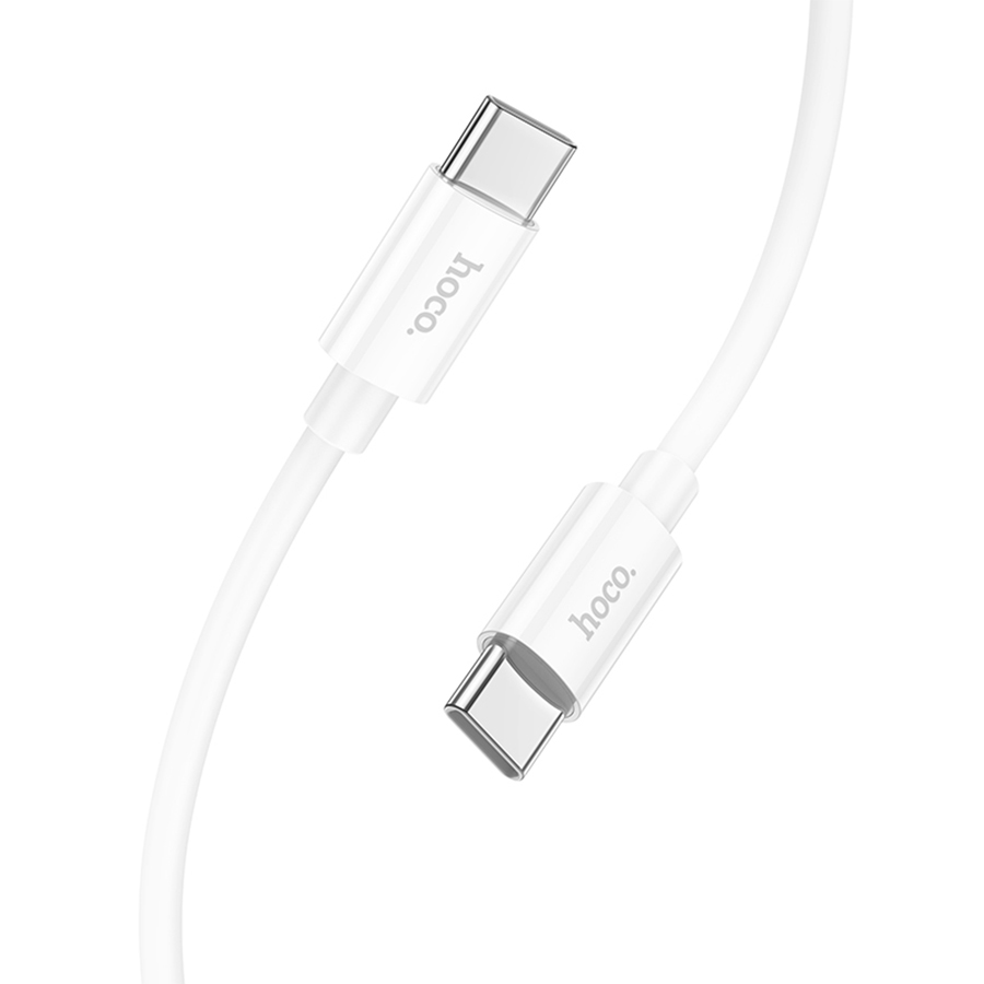 Кабель USB-C HOCO X87 Magic Type-C - Type-C, 3A, 60W, 1 м, белый фото
